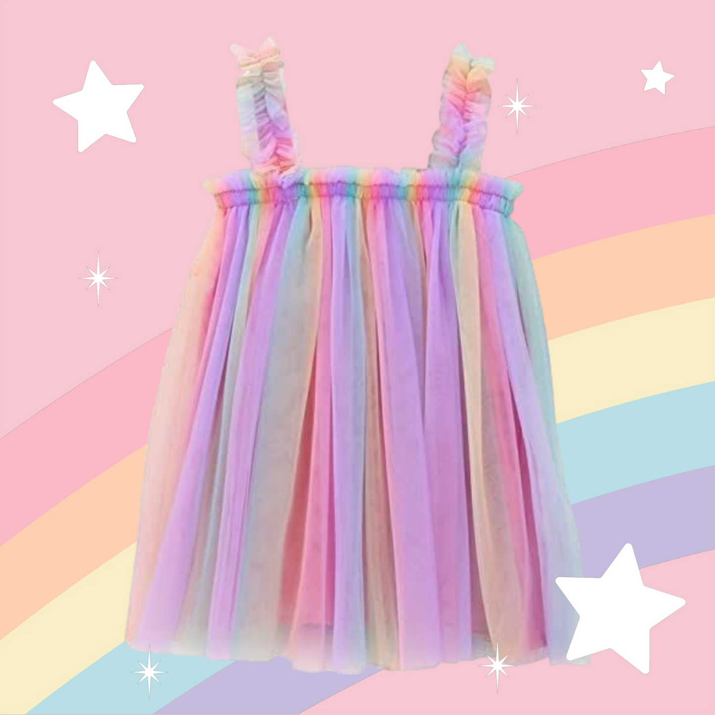 Rainbow Tulle Dress