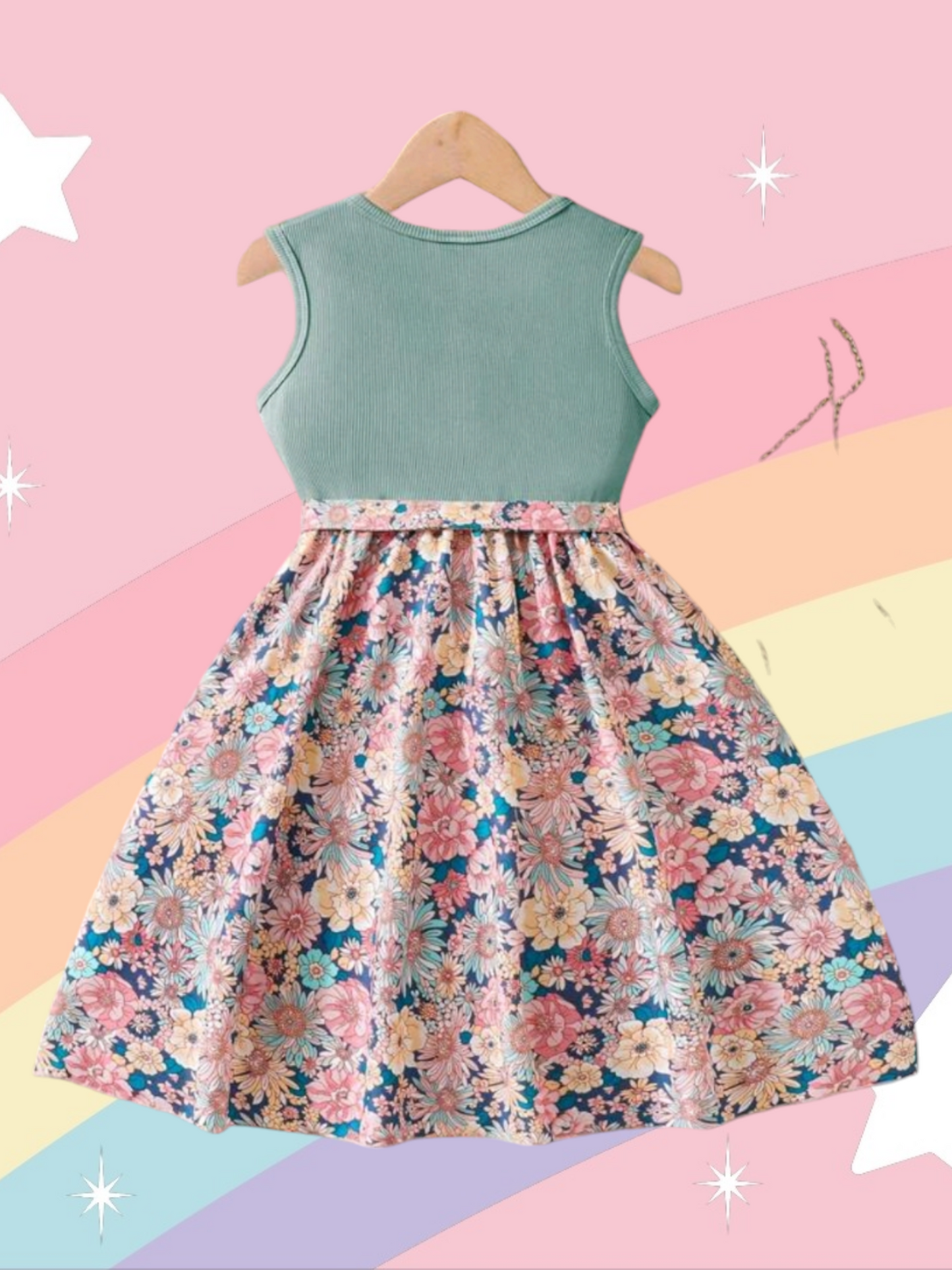 Mint Floral Dress Sibling Outfit
