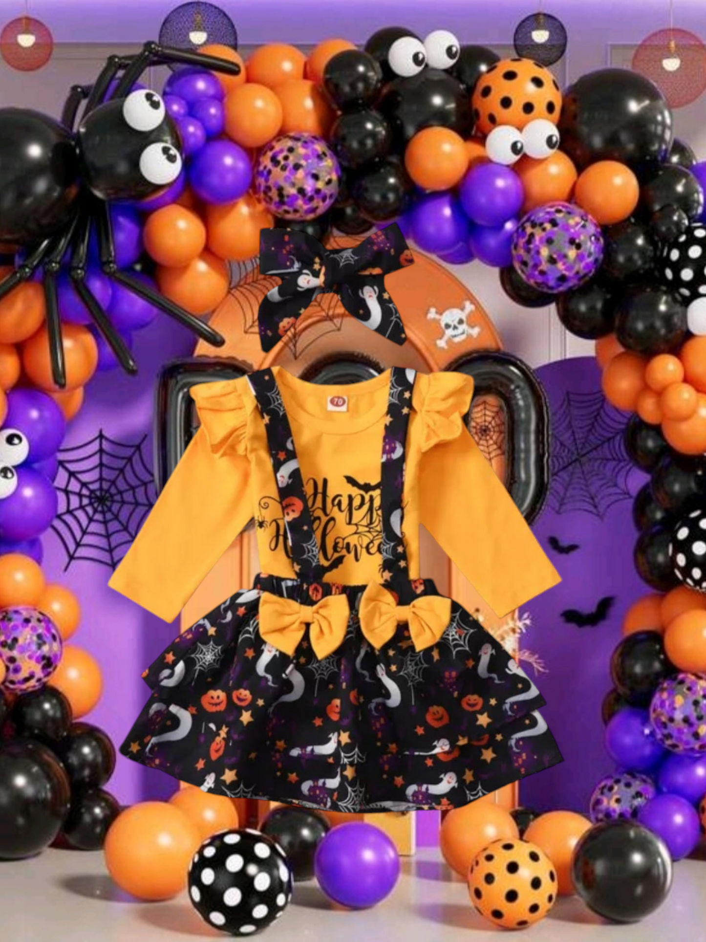 Happy Halloween Romper, Dora Dress and Headband 1000672
