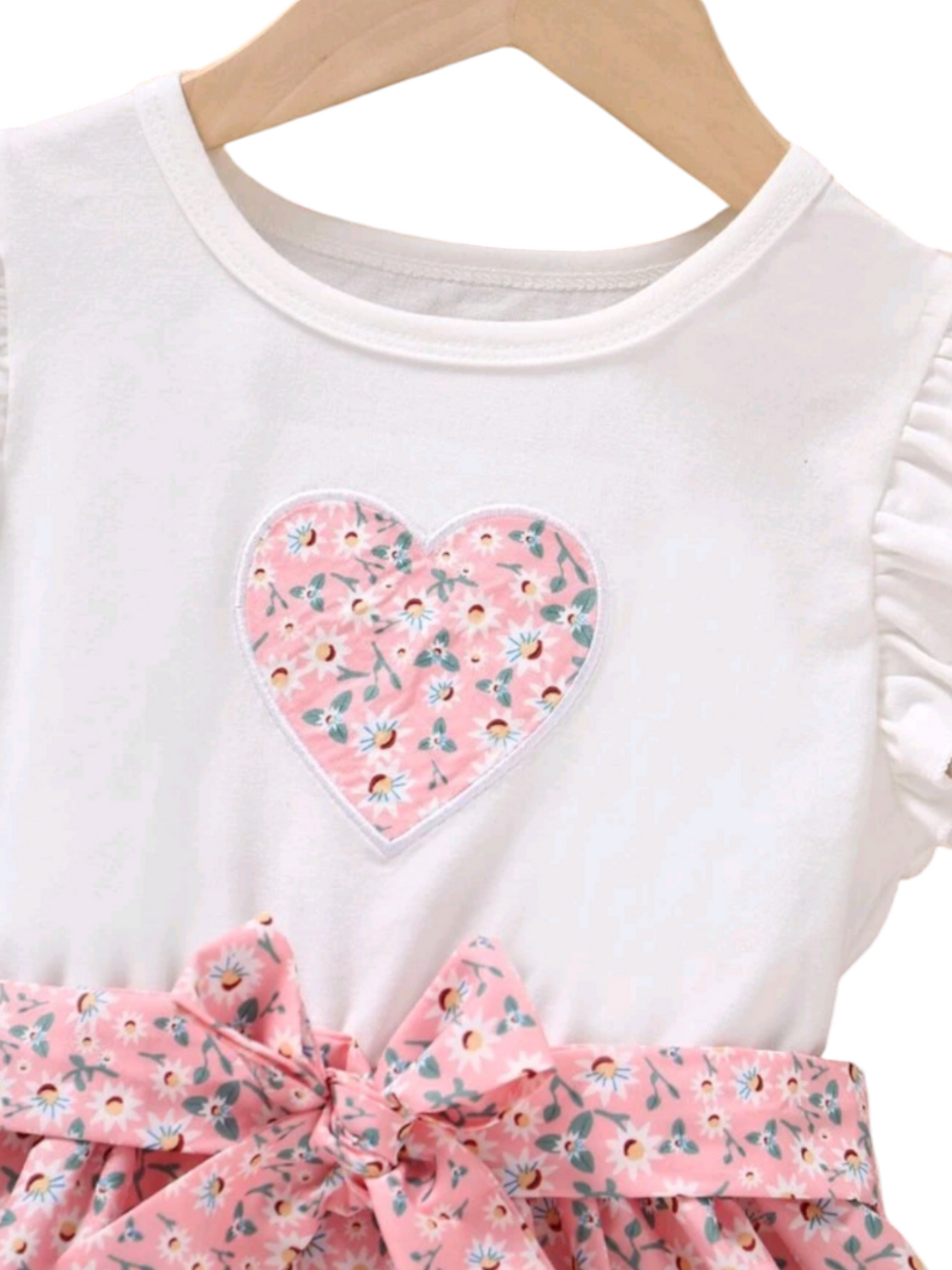 Floral Heart Dress Pink 1000278