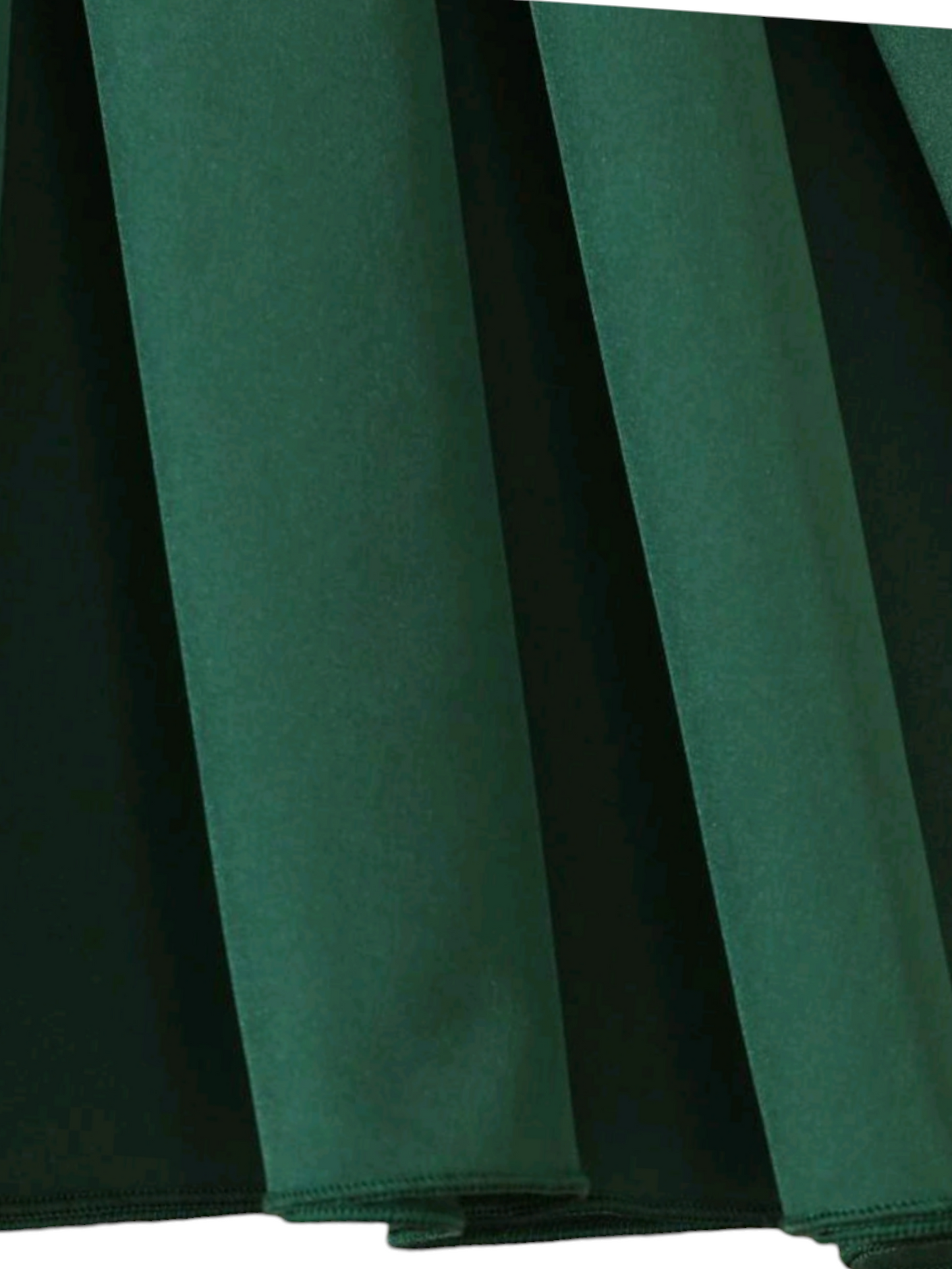 White Lace Forest Green Dress