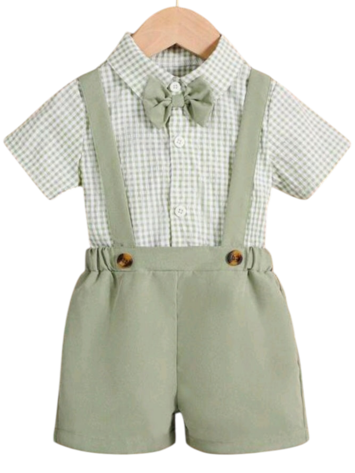 Green Checked Gentleman Suit