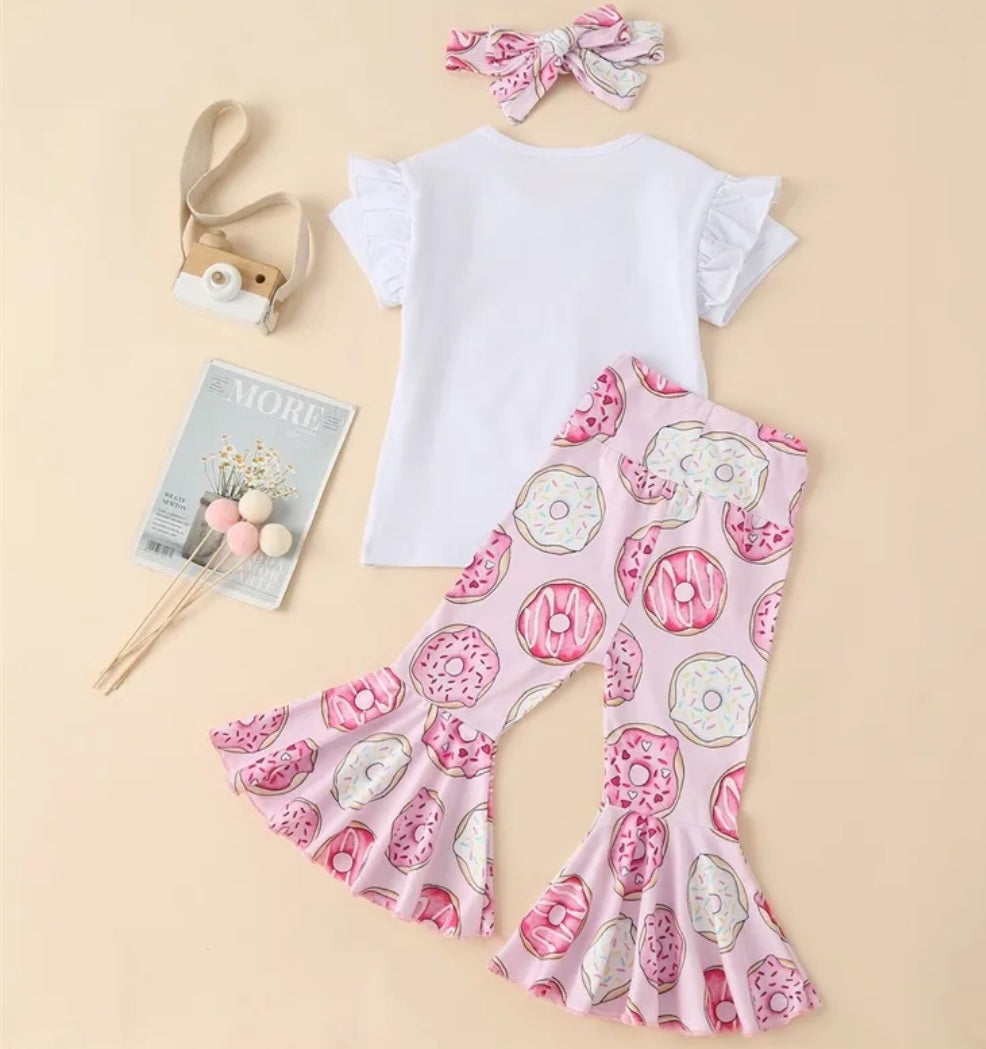 Two Sweet T-shirt with Bell Bottoms and Headband