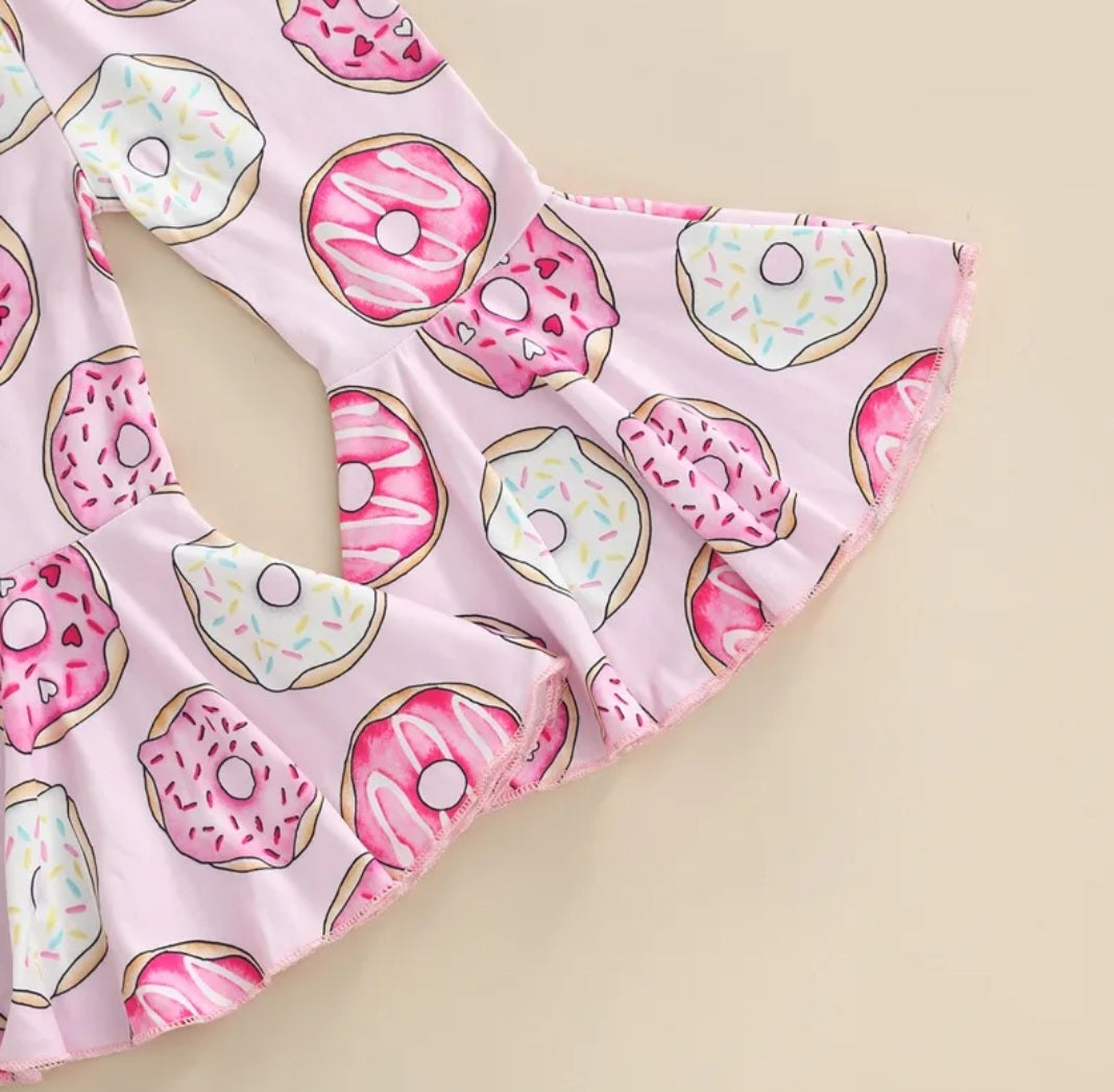 Two Sweet T-shirt with Bell Bottoms and Headband Doughnut 1000286