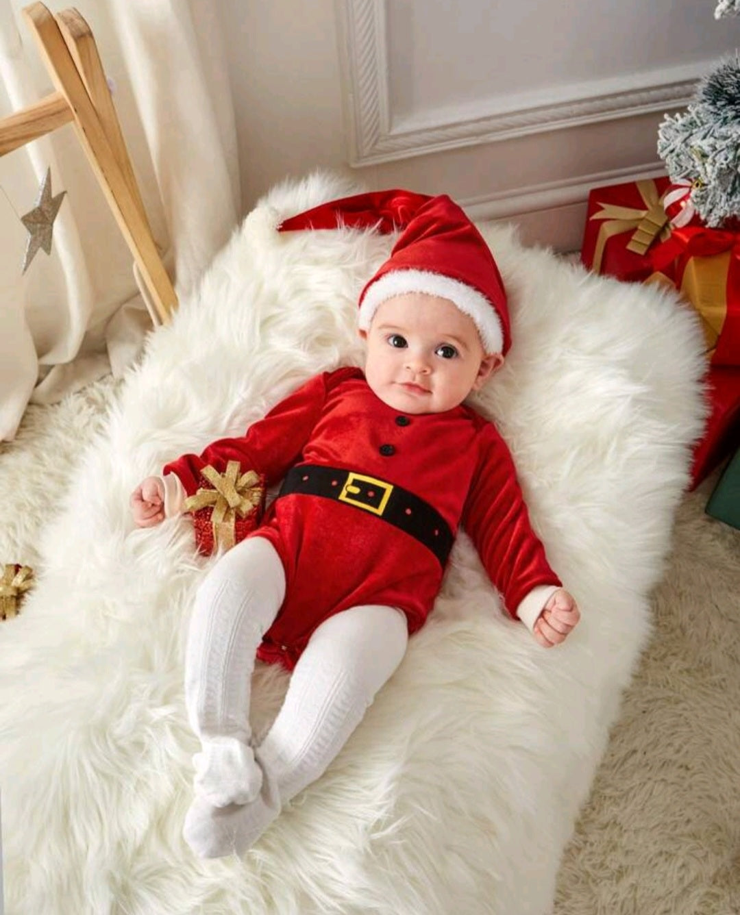 Christmas Photoshoot Romper and Hat 200030