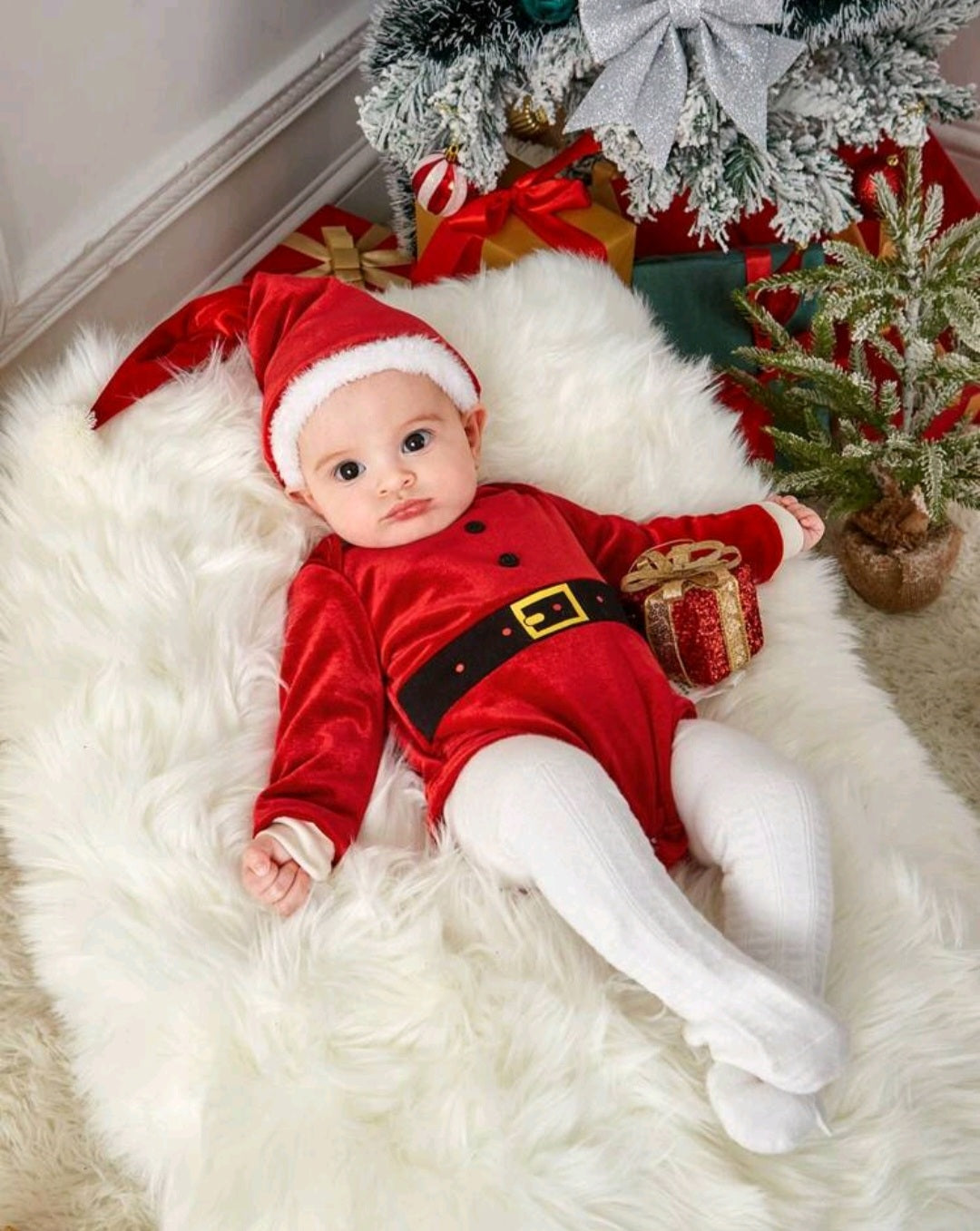 Christmas Photoshoot Romper and Hat 200030