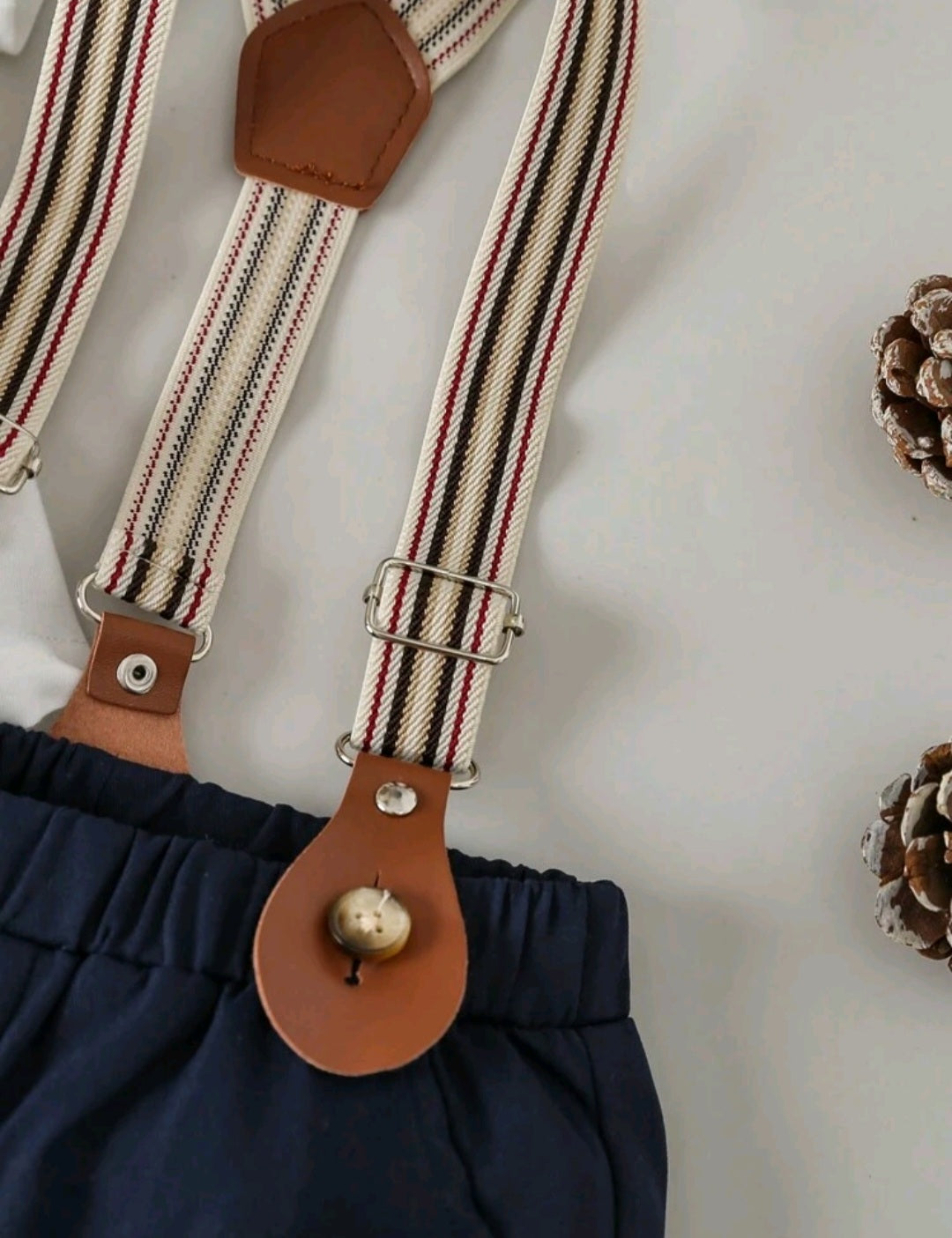 5PCS Gentleman Shuit Navy and White