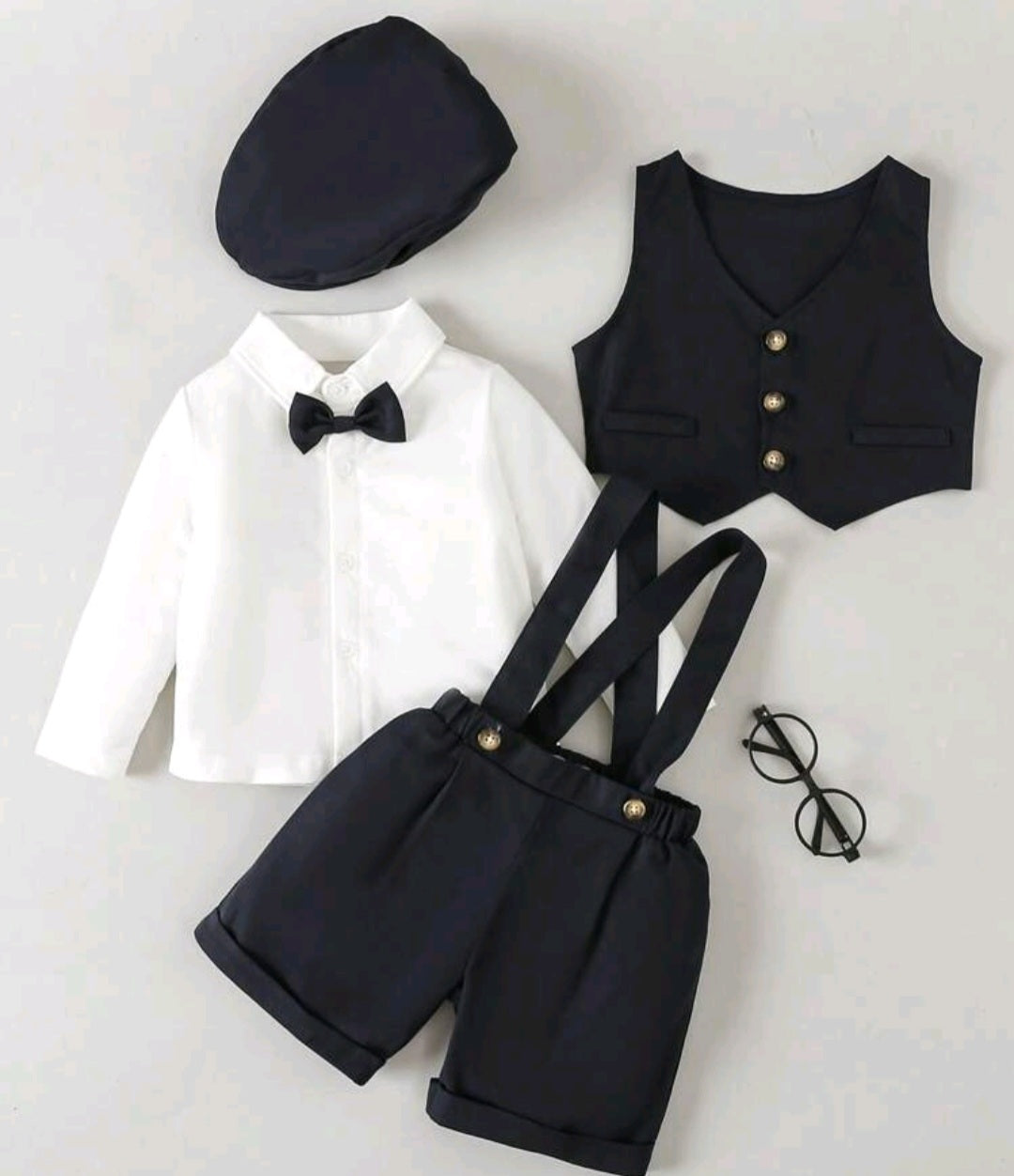 5PSC Gentleman Suit Navy and White
