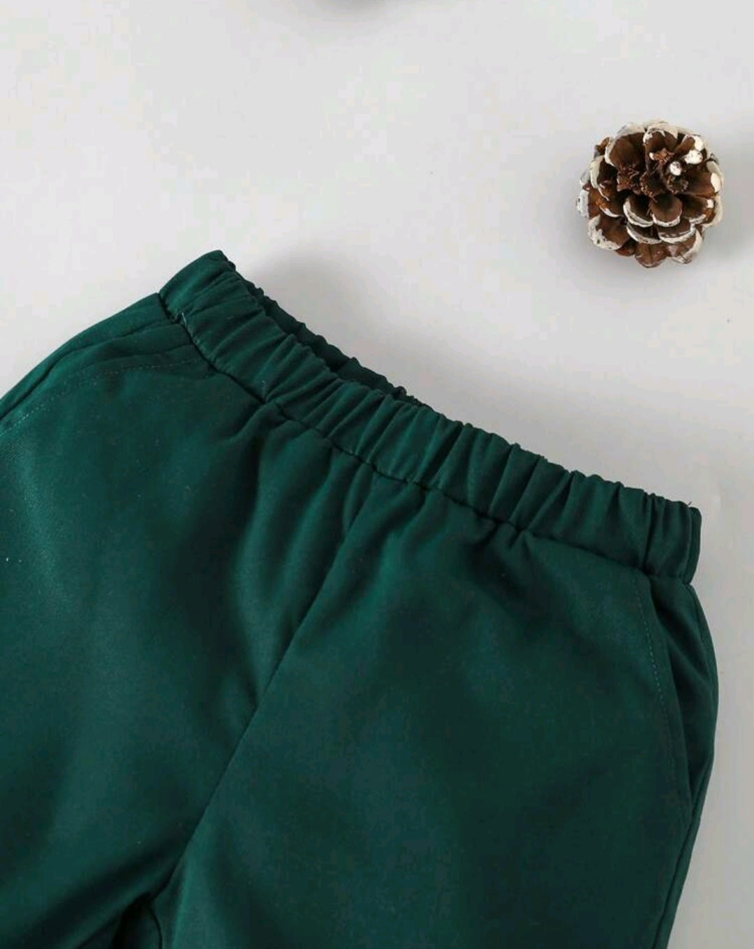 4PCS Gentleman Suit Forest Green and White #2000106