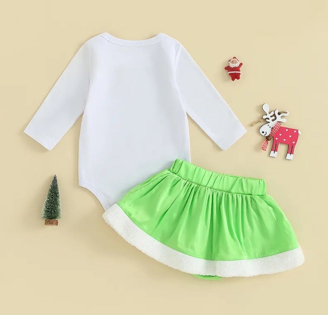 The Baby Who Stole Christmas Romper and Skirt