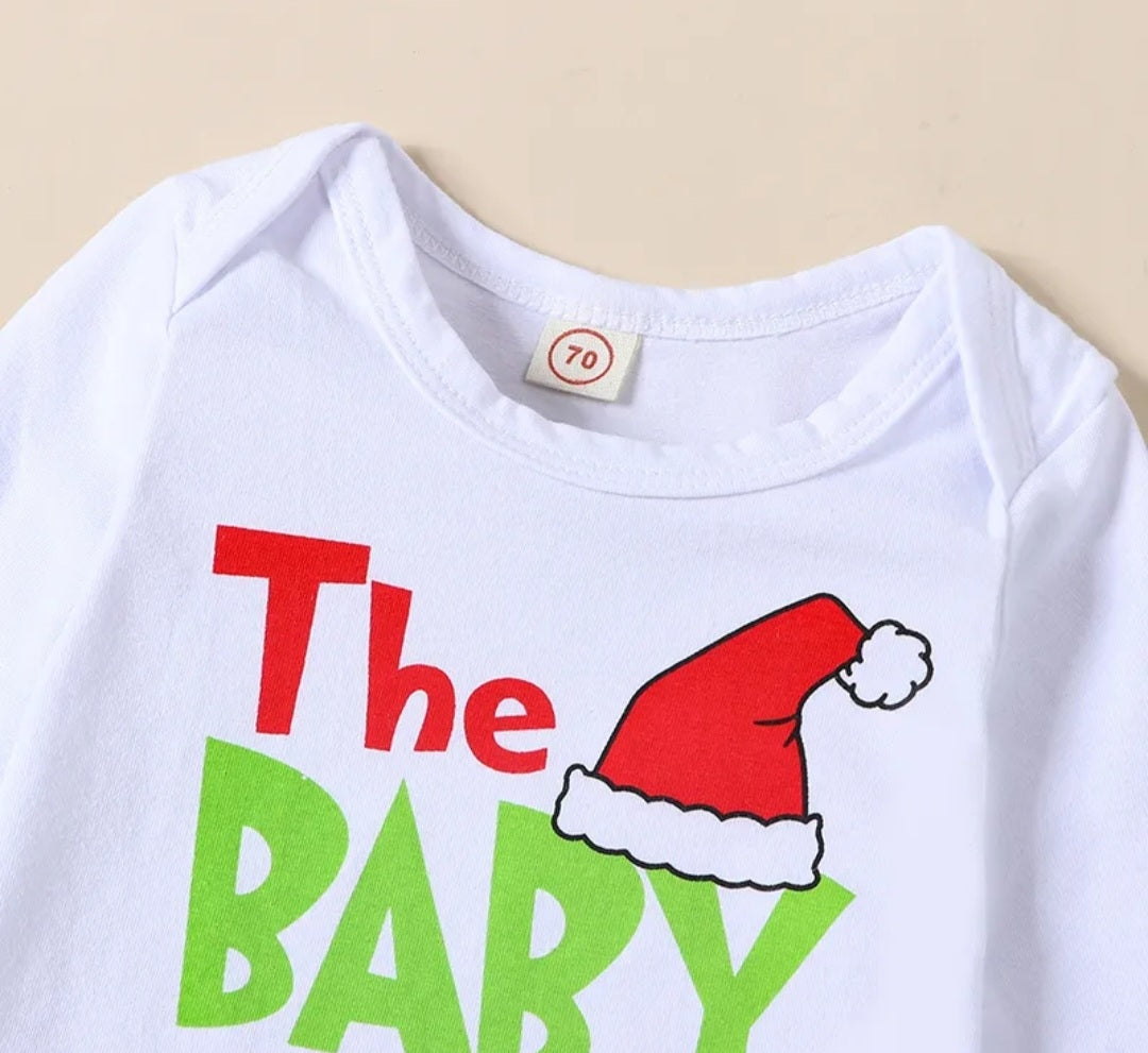 The Baby Who Stole Christmas Romper, Bellbottoms and Headband