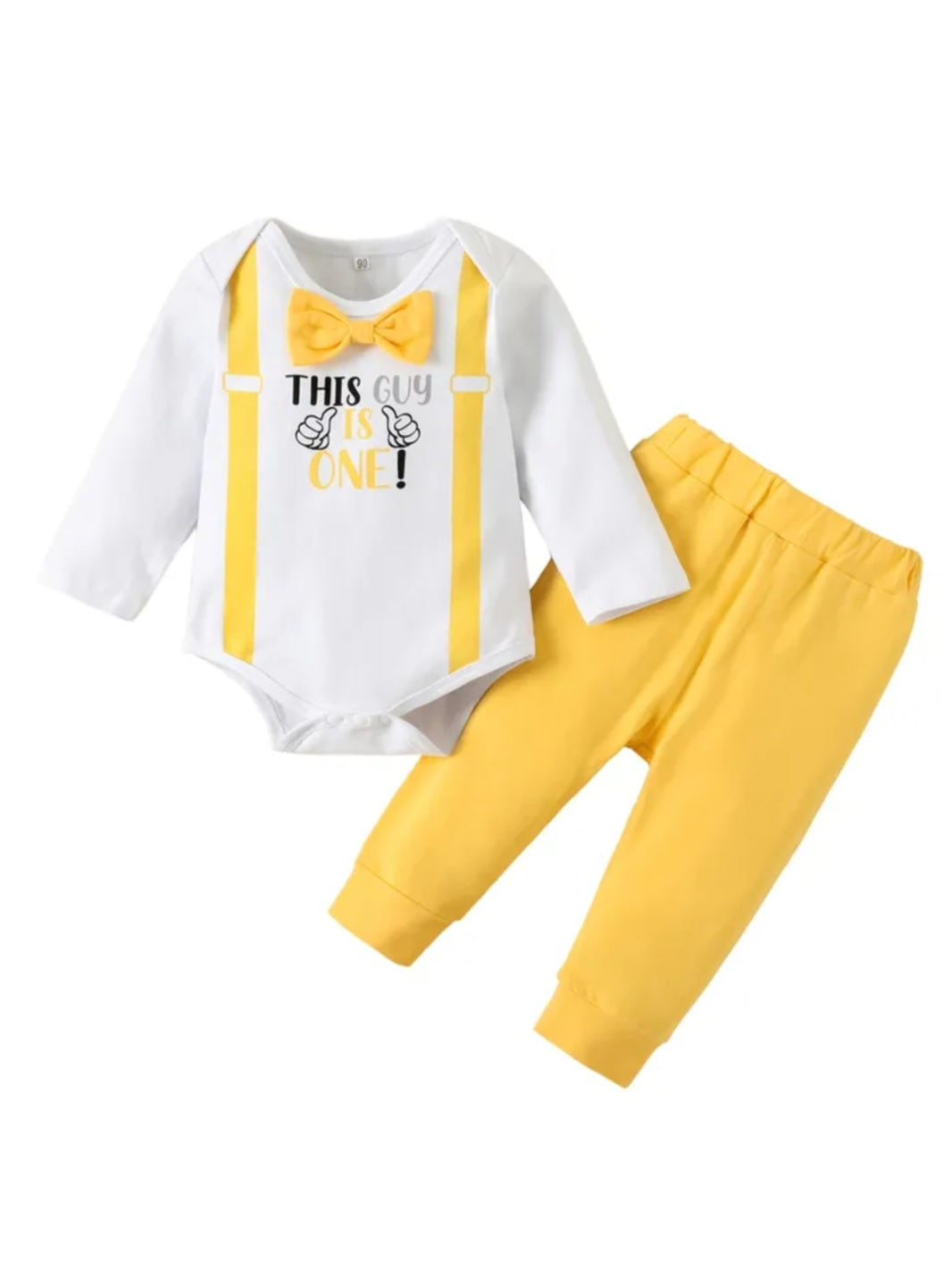 This Guy Is One Birthday Outfit Yellow