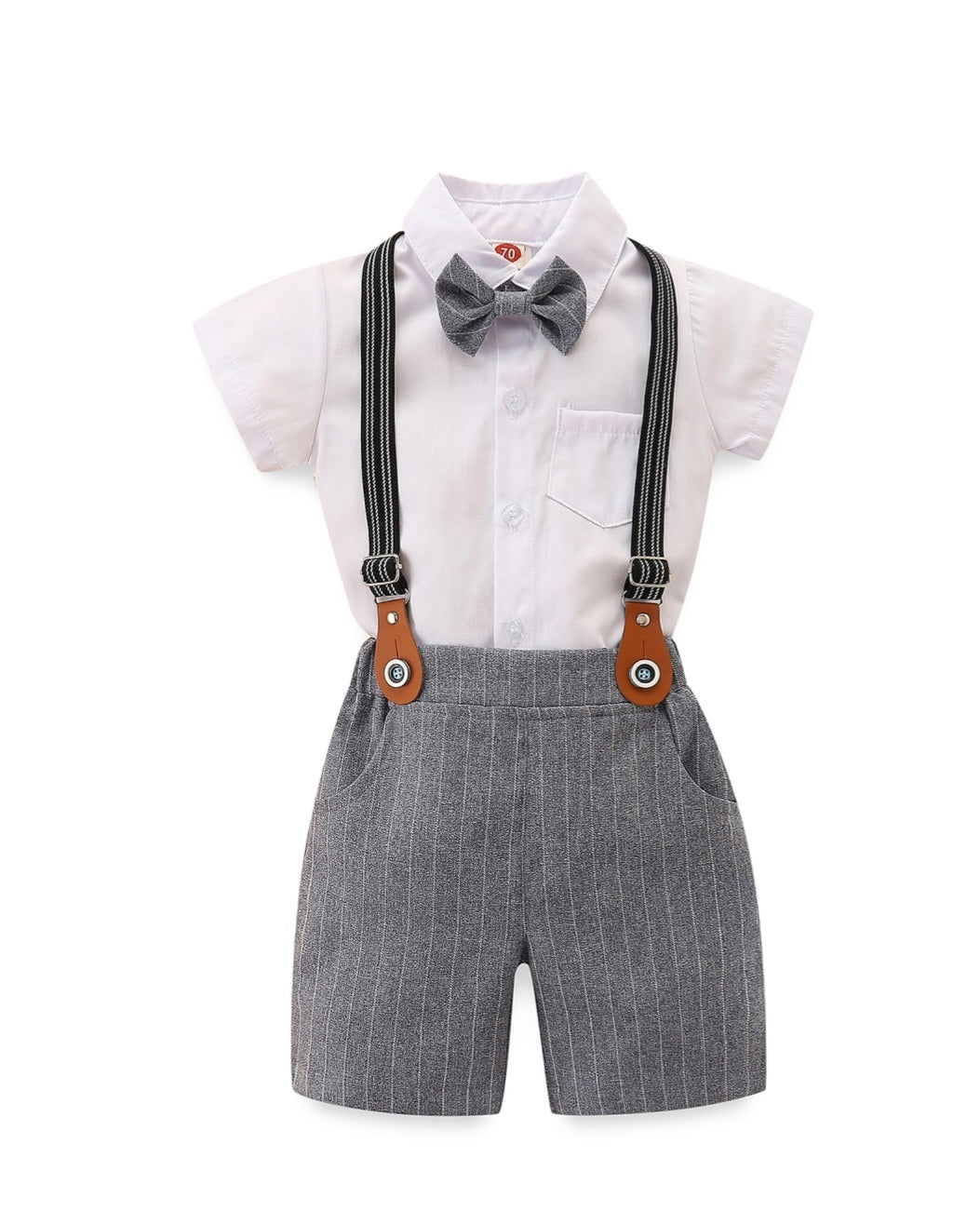 4PSC Gentleman Suit. (Romper also available in younger boys with shirt)