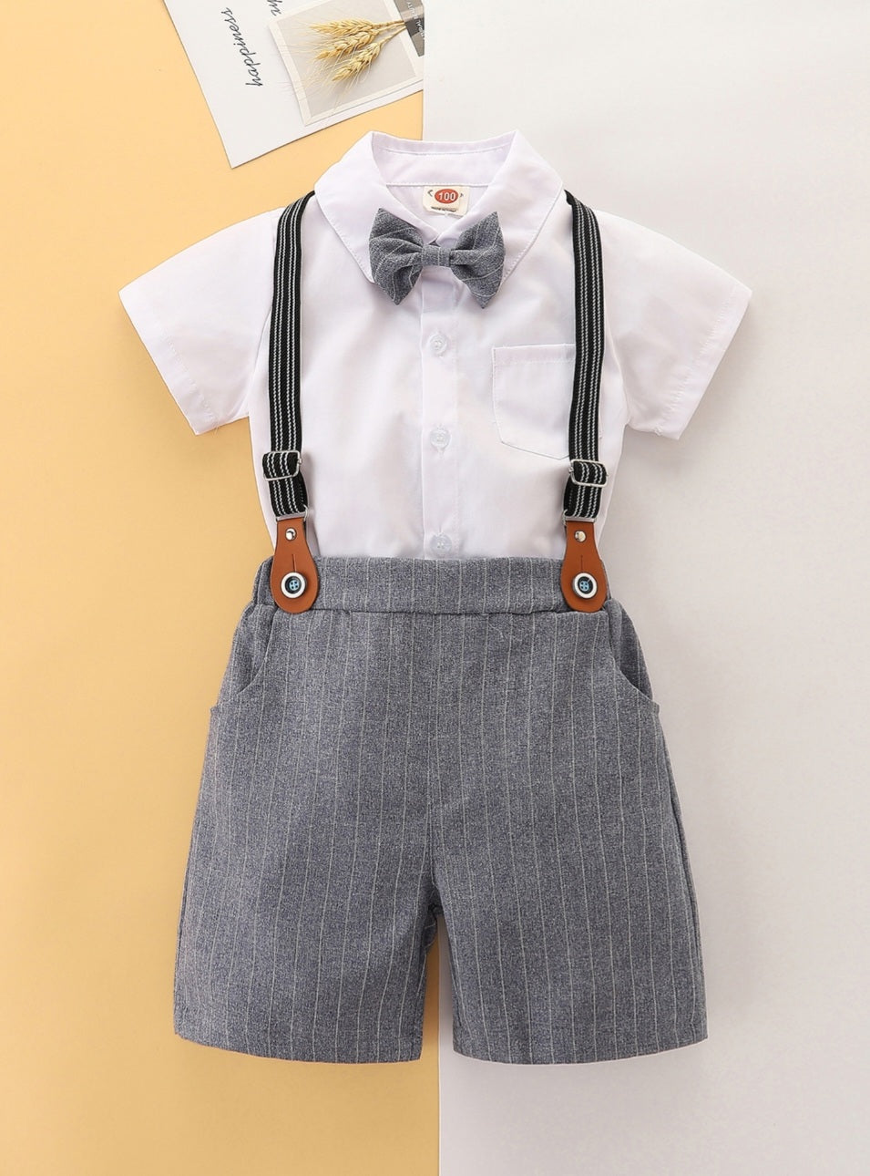4PSC Gentleman Suit. (Romper also available in younger boys with shirt)