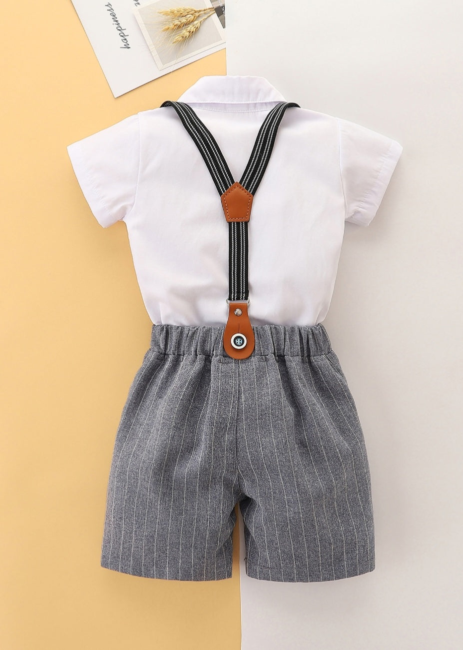 4PSC Gentleman Suit. (Romper also available in younger boys with shirt)