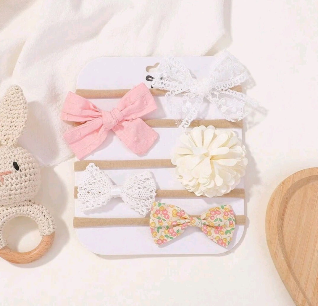 Floral Headbands 5's 400011