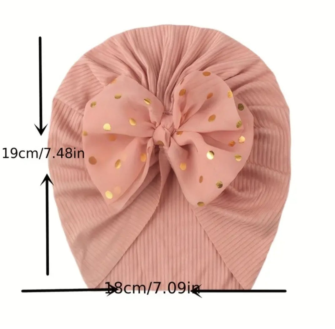 Beidge Polka Bowknot Turban