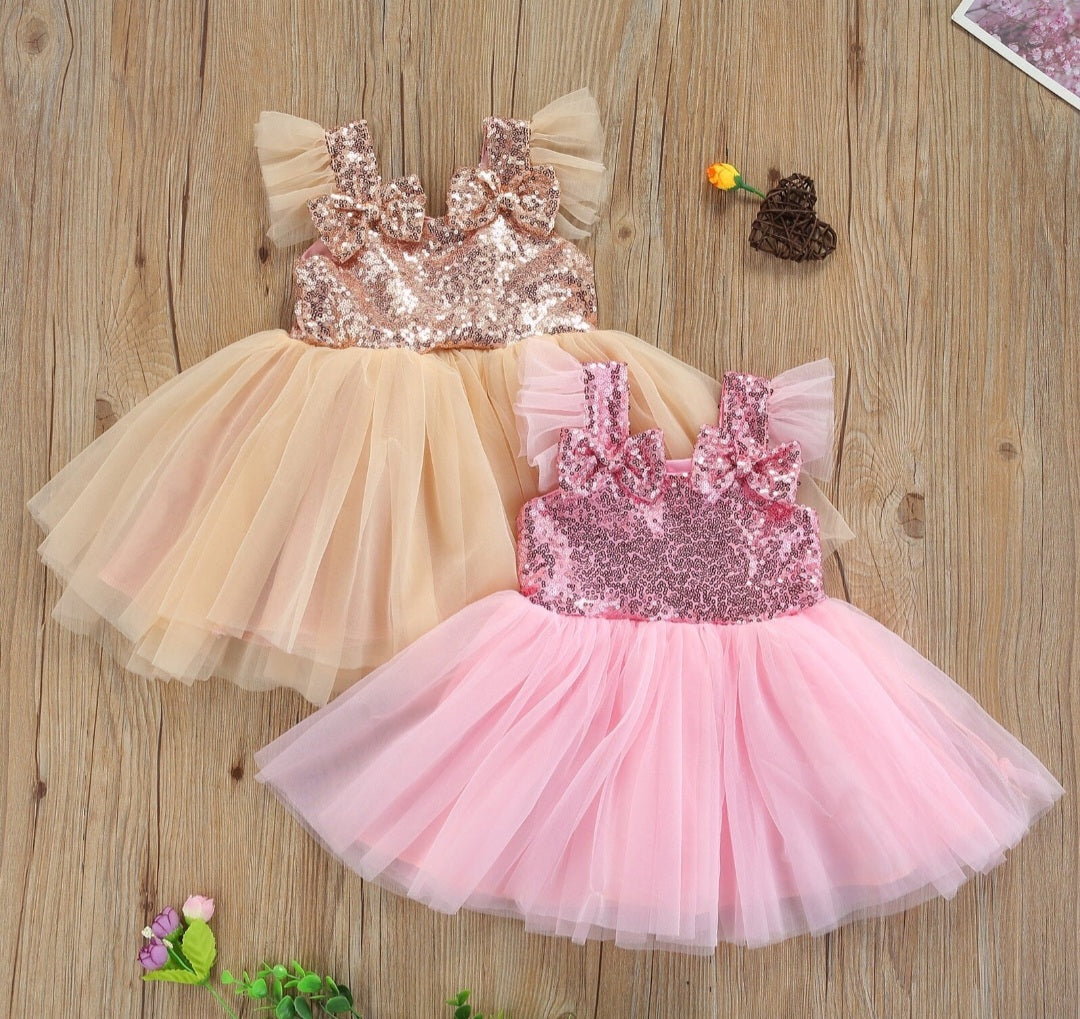 Rose Gold Sequins Special Occasions Dress