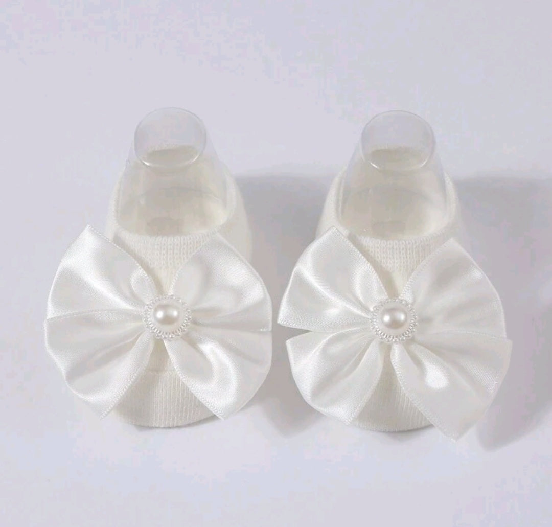 White Silk Headband and Socks