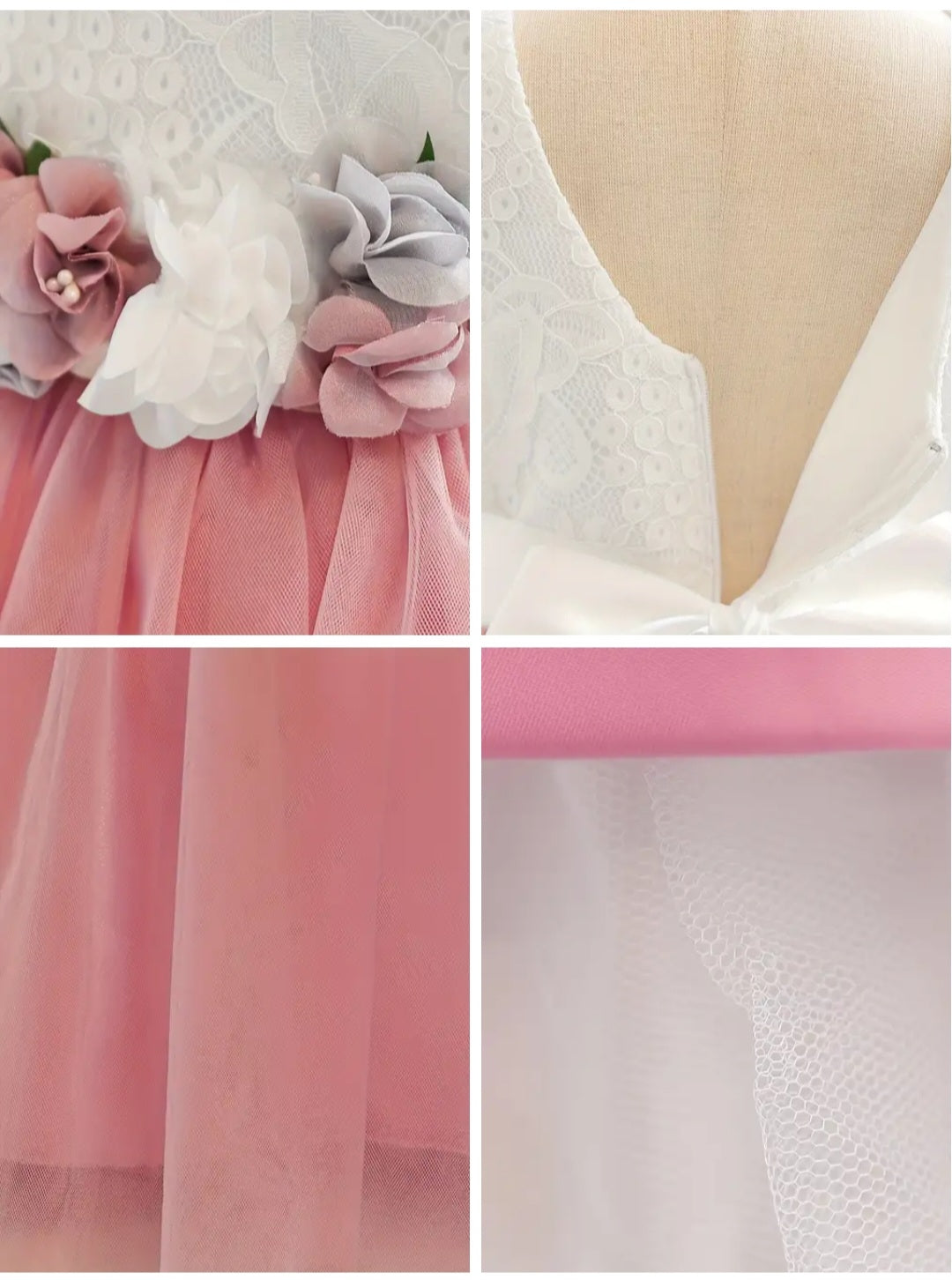 Lace Pink Floral Special Occasions Dress 1000154