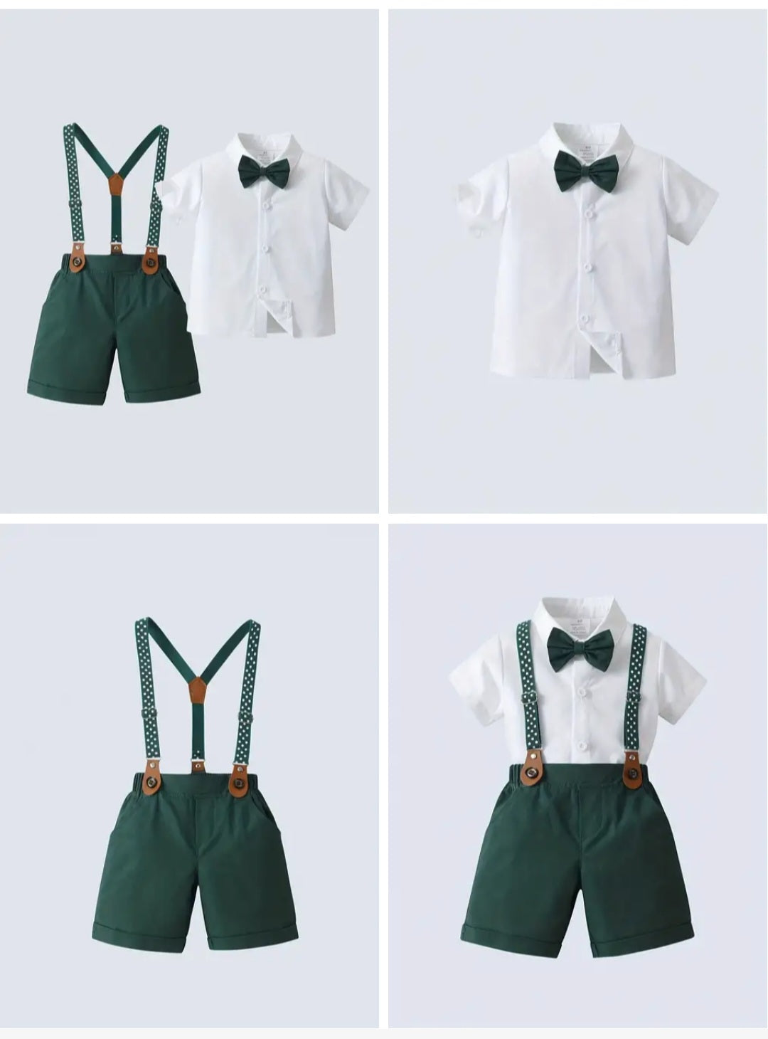 Forest Green Gentleman Suit 4PCS Outfit 2000136