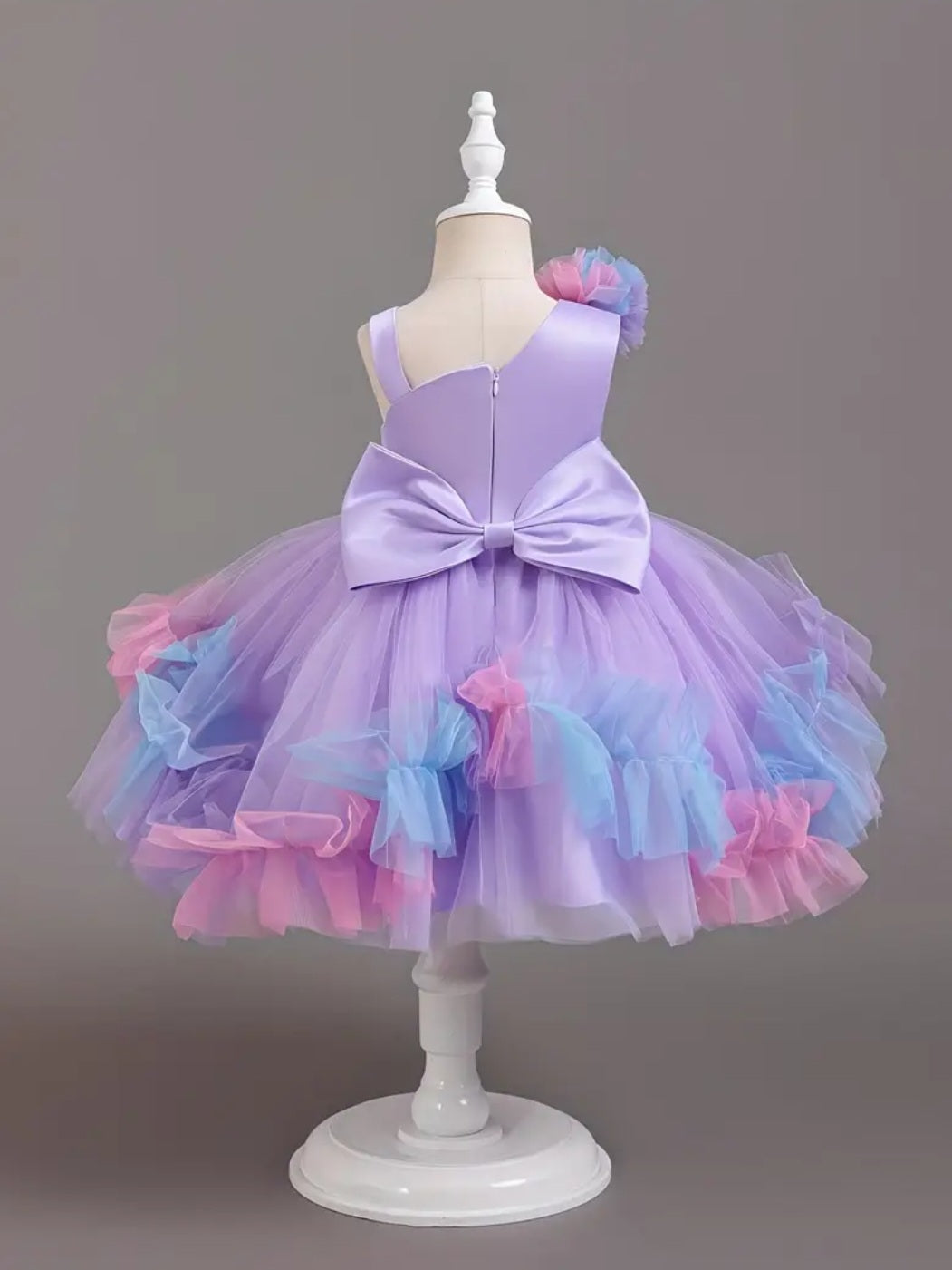 Purple Ruffle Special Occasions Ball Gown