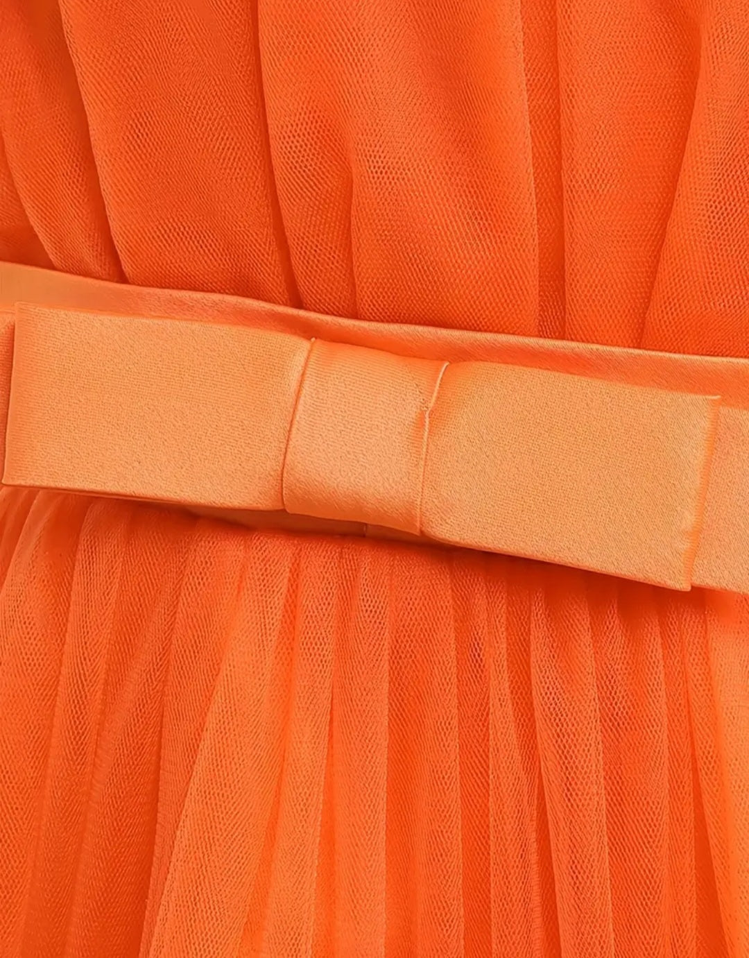 Orange Ruffle Special Occasions Dress