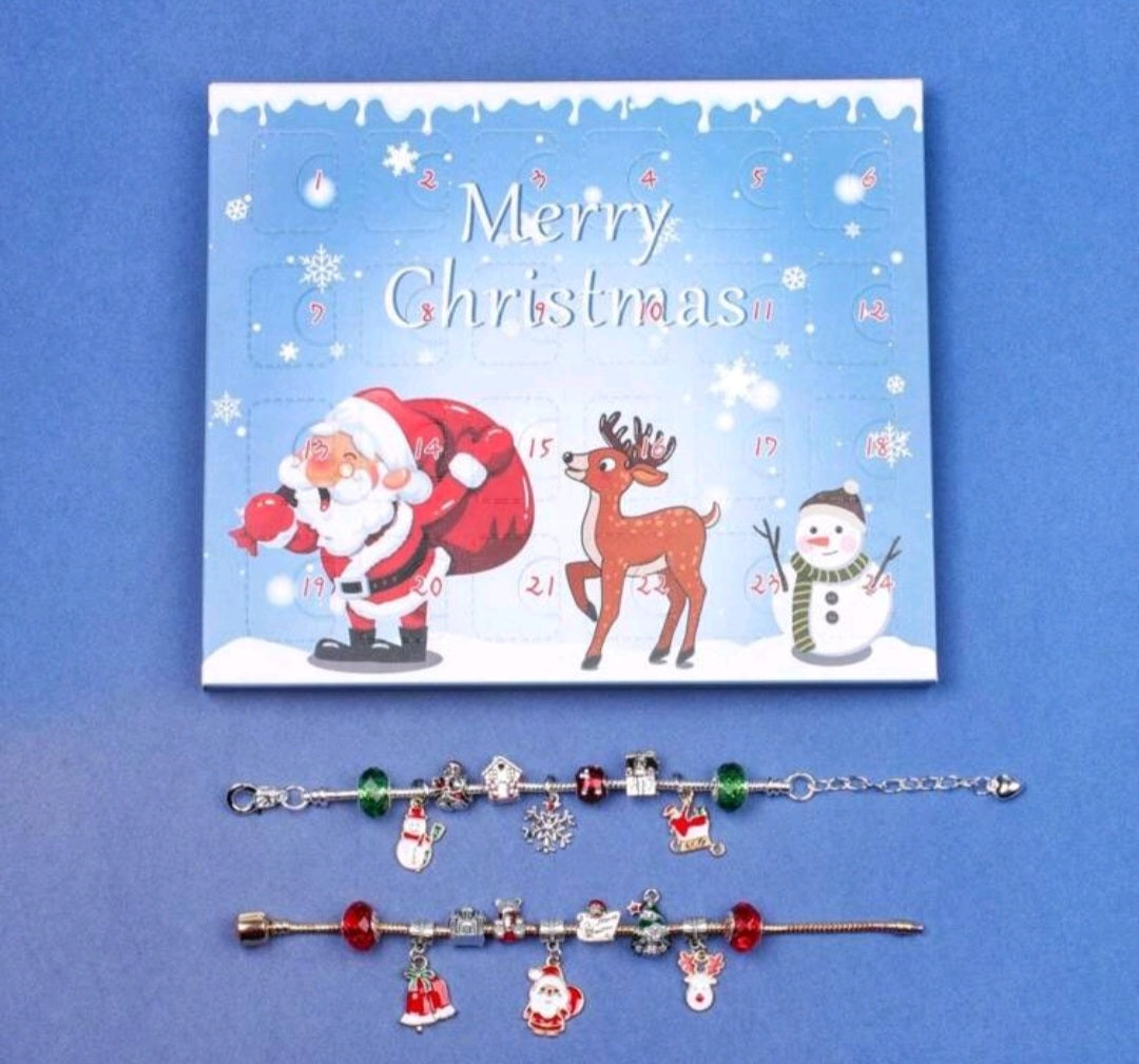 Advent Calendar, Christmas Charm Bracelet, 24 Day Countdown