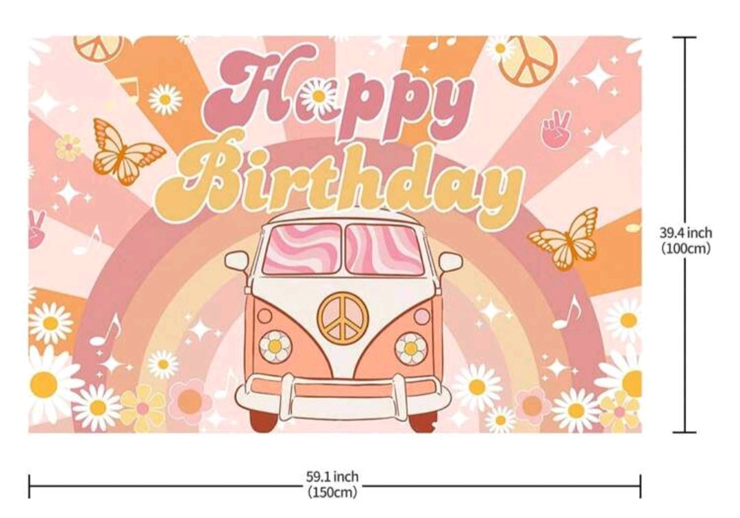 80's Daisy Retro Banner 500054