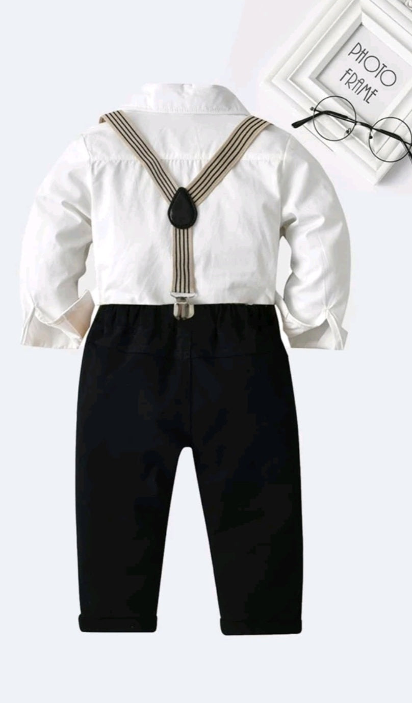 Black and White 4PSC Gentleman Suit