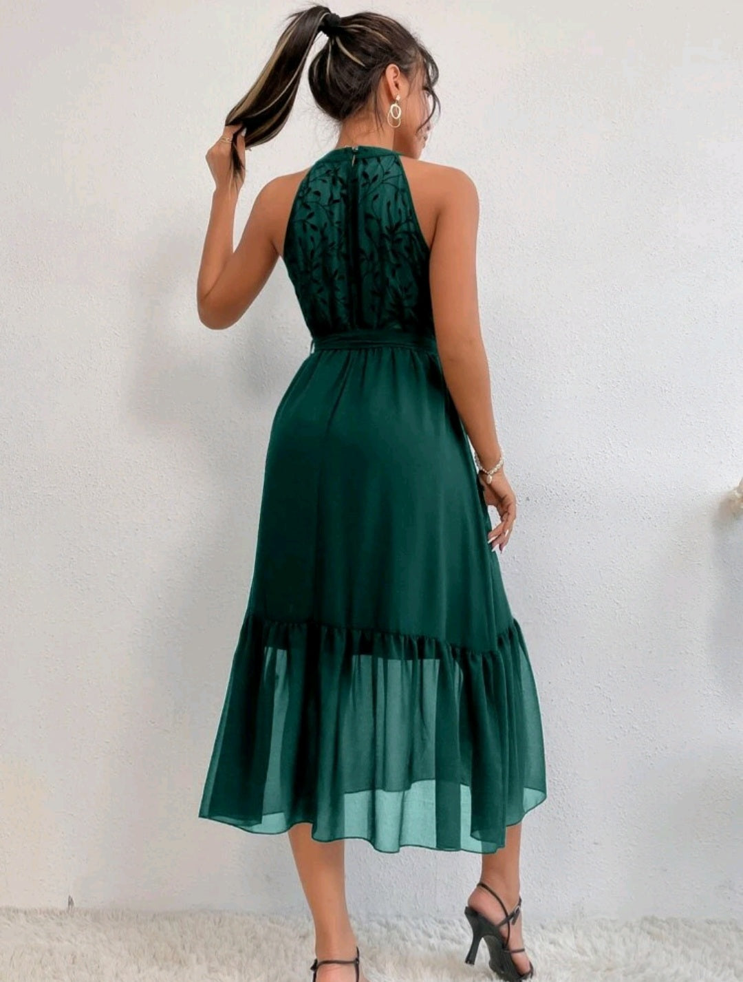 Forest Green Ladies Special Occasions Dress #700019