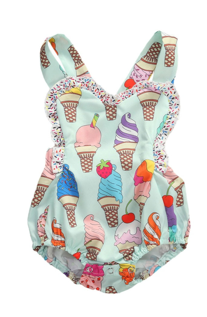 Ice-Cream Romper (Also Available in Dress for Older Girls)