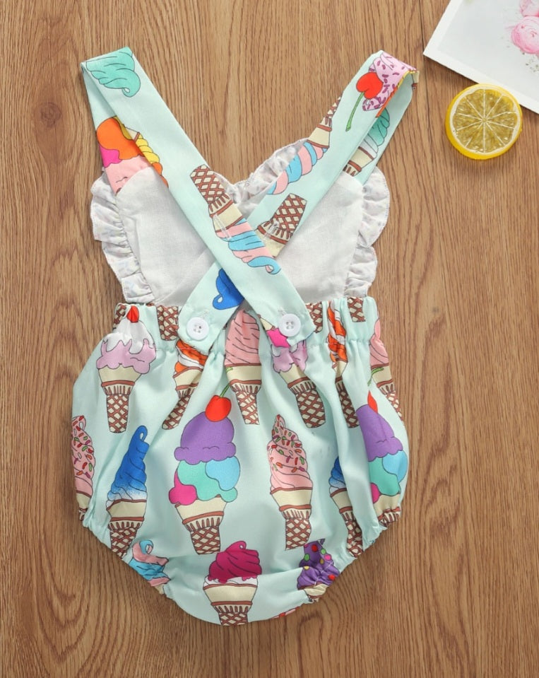 Ice-Cream Romper (Also Available in Dress for Older Girls)