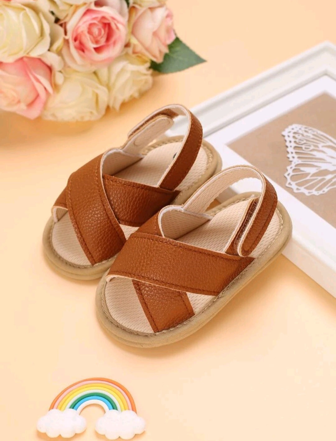 Tan Slingback Sandals