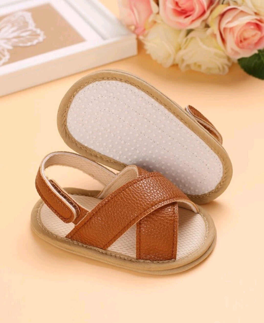 Tan Slingback Sandals