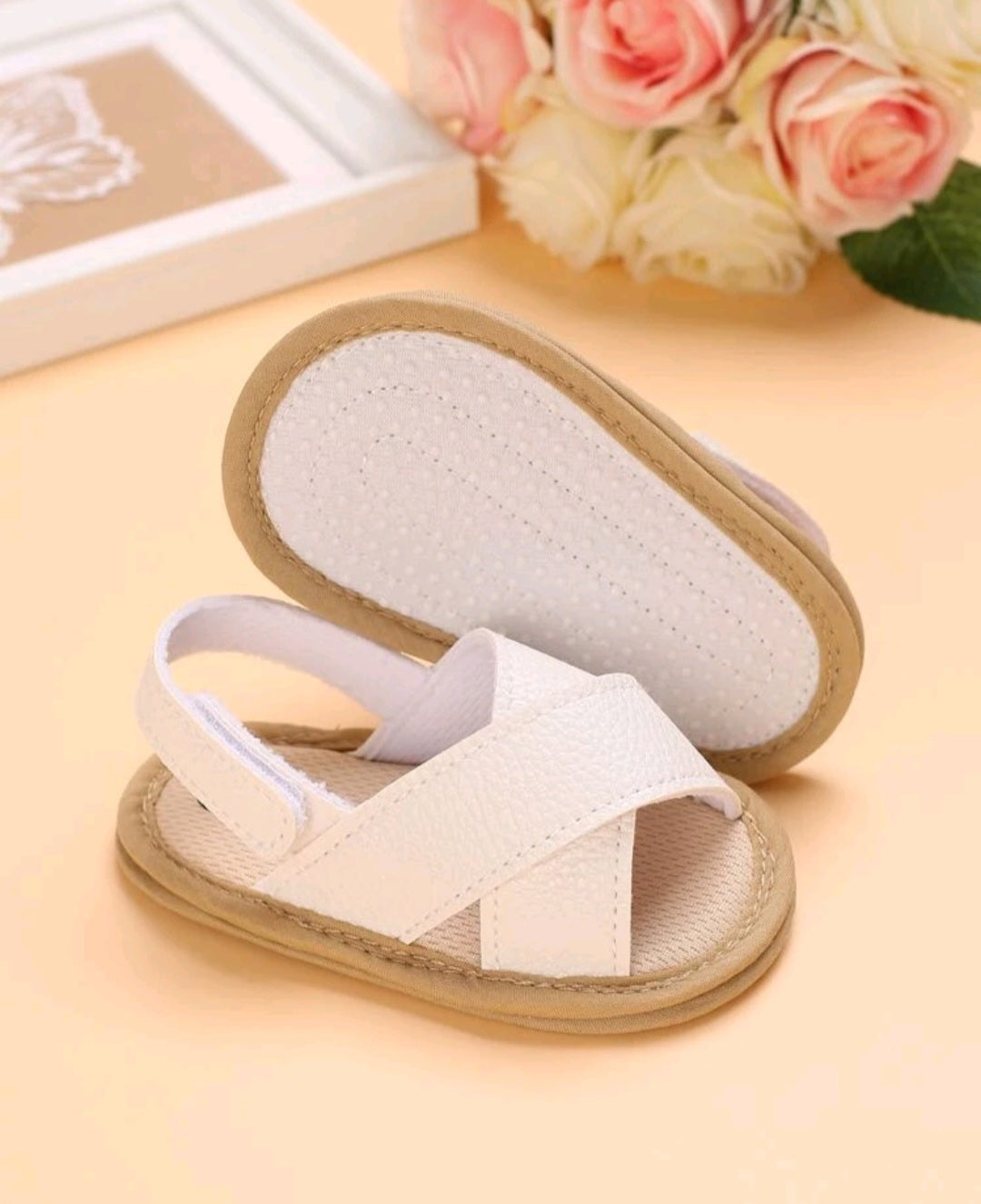 White Slingback Sandals