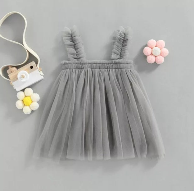 Gray Tulle Dress