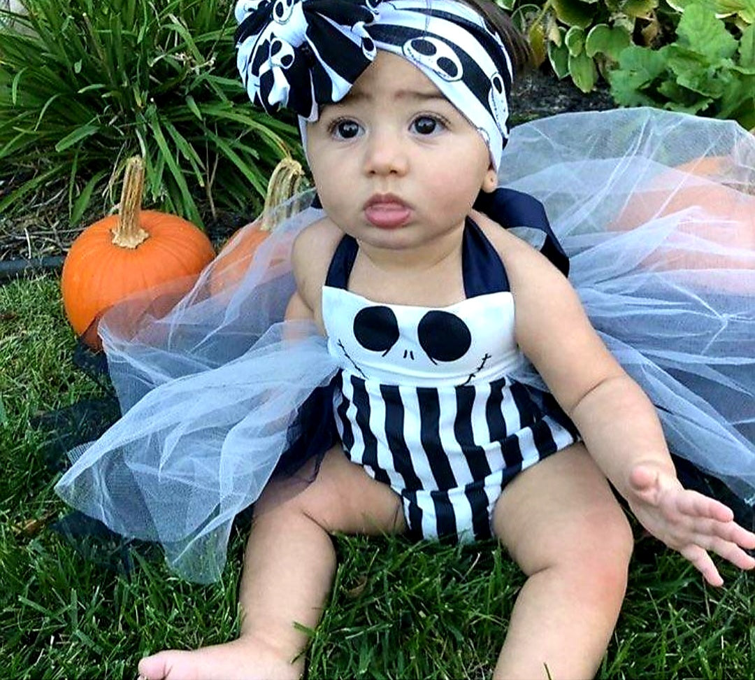 Beetlejuice Romper with Romantic Tutu