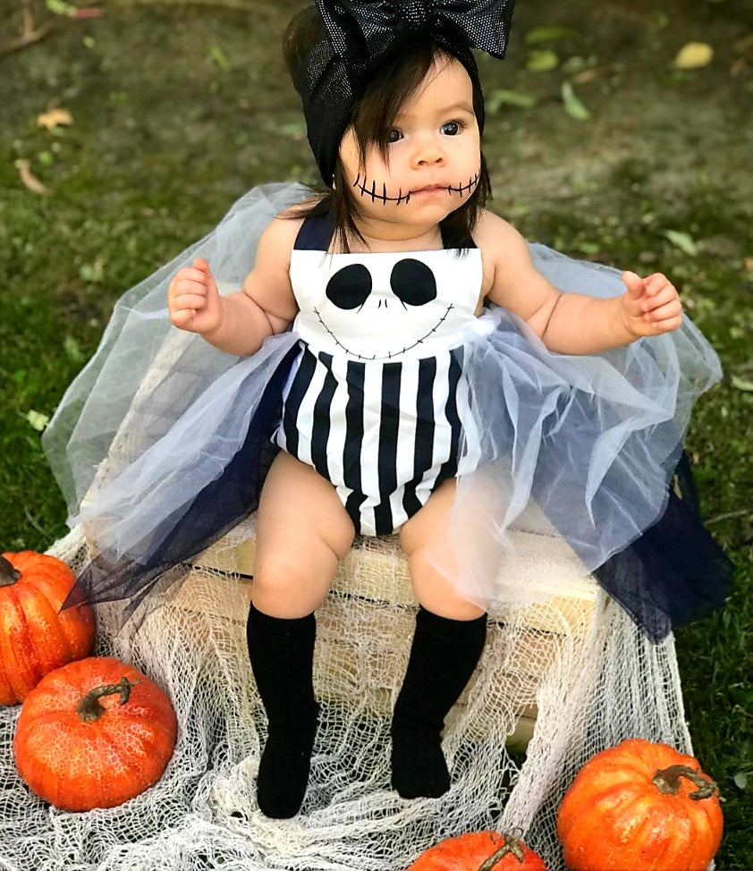 Beetlejuice Romper with Romantic Tutu