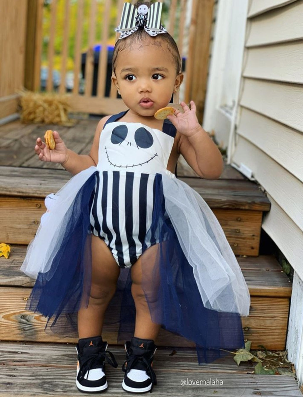 Beetlejuice Romper with Romantic Tutu