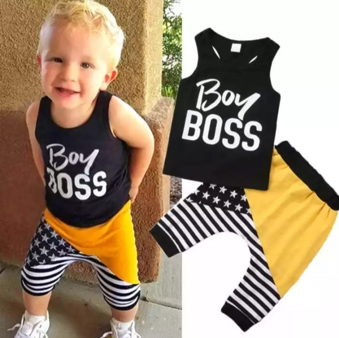 Boy Boss Black and Yellow 2PSC