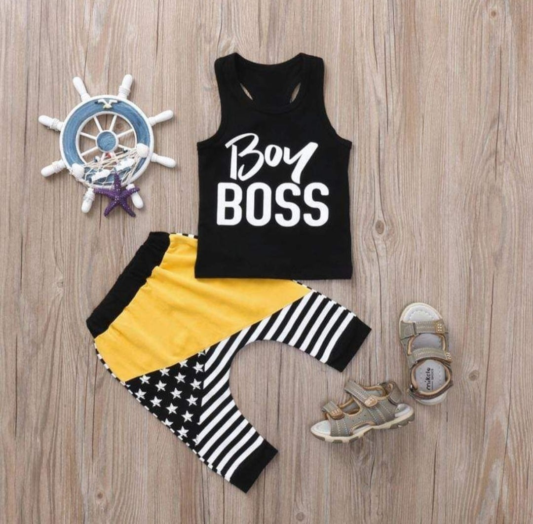 Boy Boss Black and Yellow 2PSC 200031