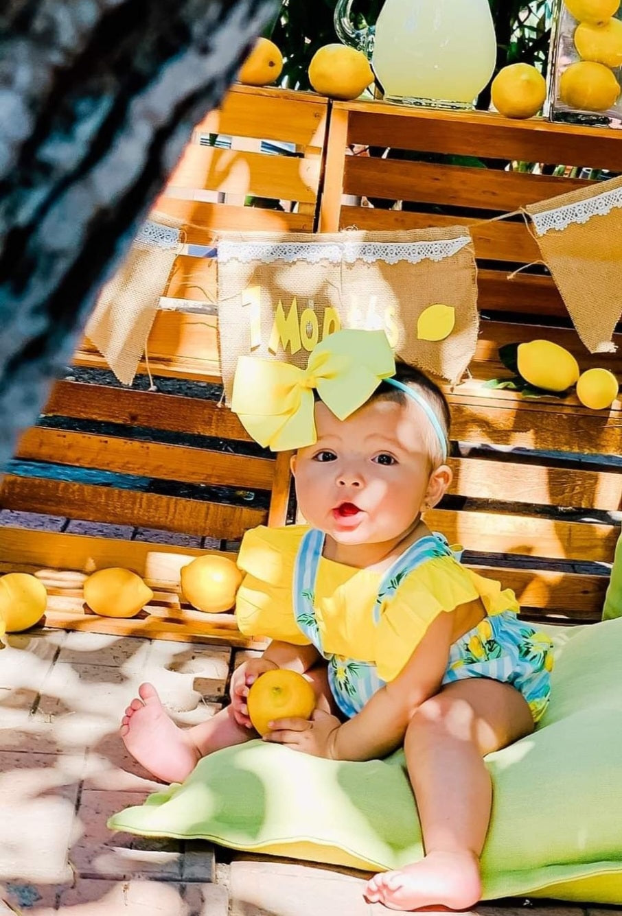 Lemon Ruffle Romper