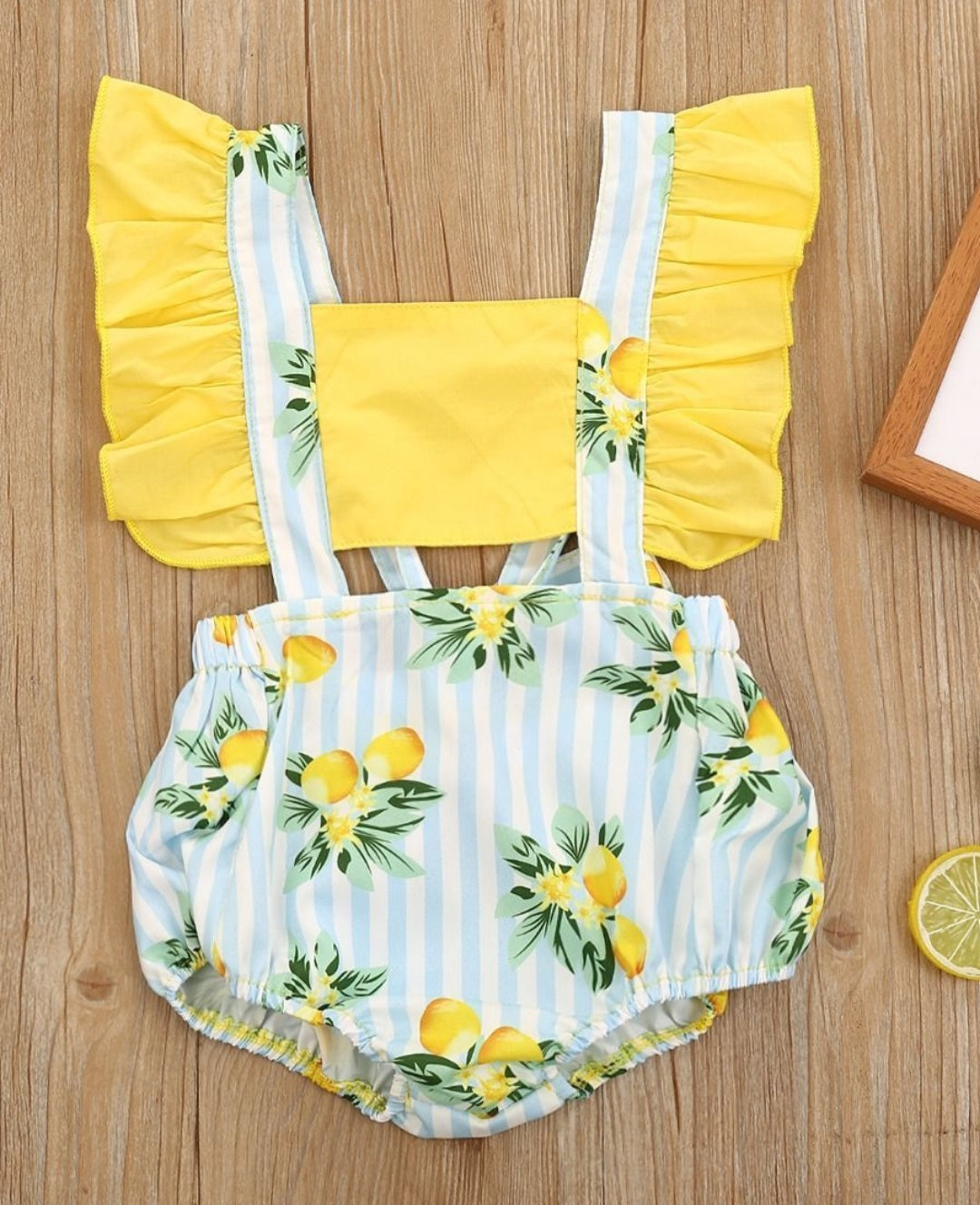 Lemon Ruffle Romper