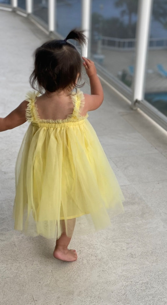 Pale Yellow Tulle Dress