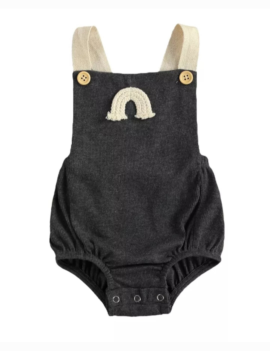 Charcoal Rainbow Romper