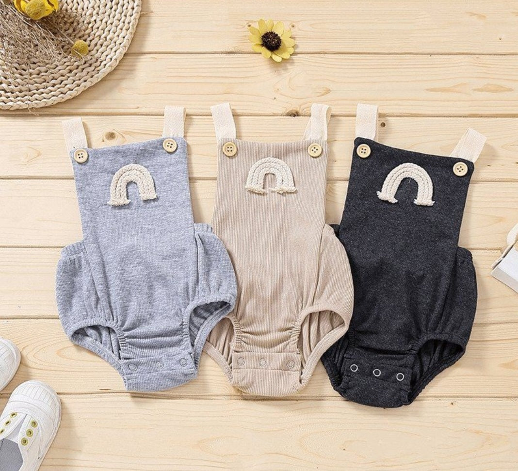 Charcoal Rainbow Romper Gender Neutral #2000151