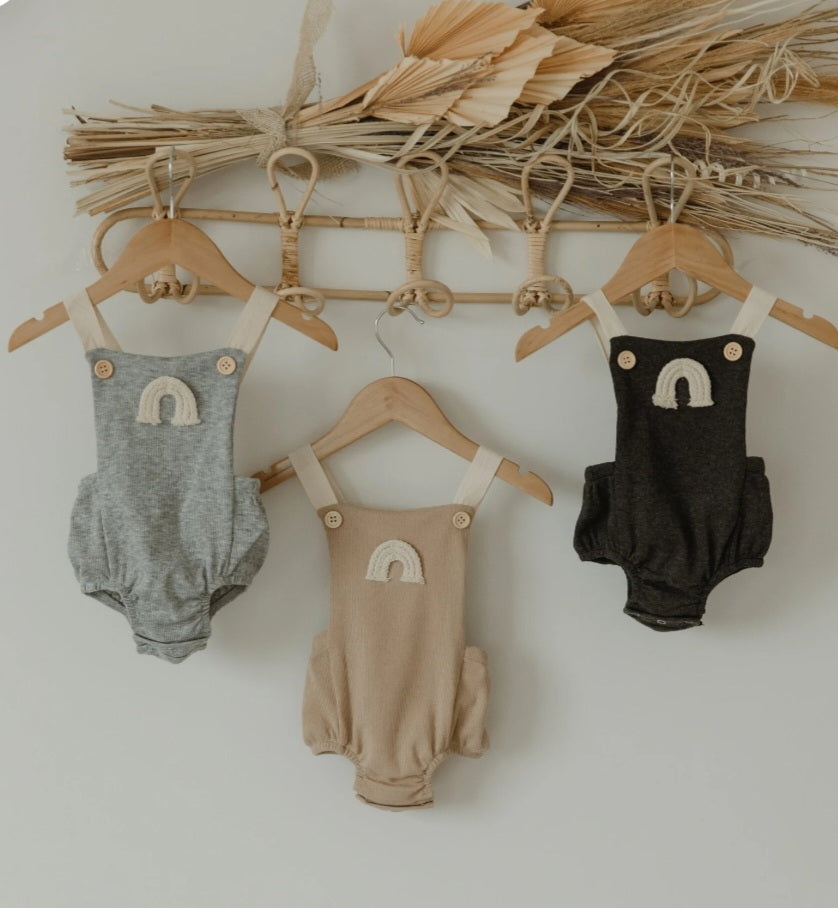 Charcoal Rainbow Romper