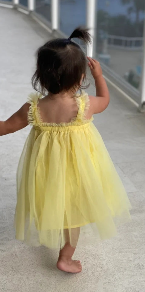 Pale Yellow Tulle Dress