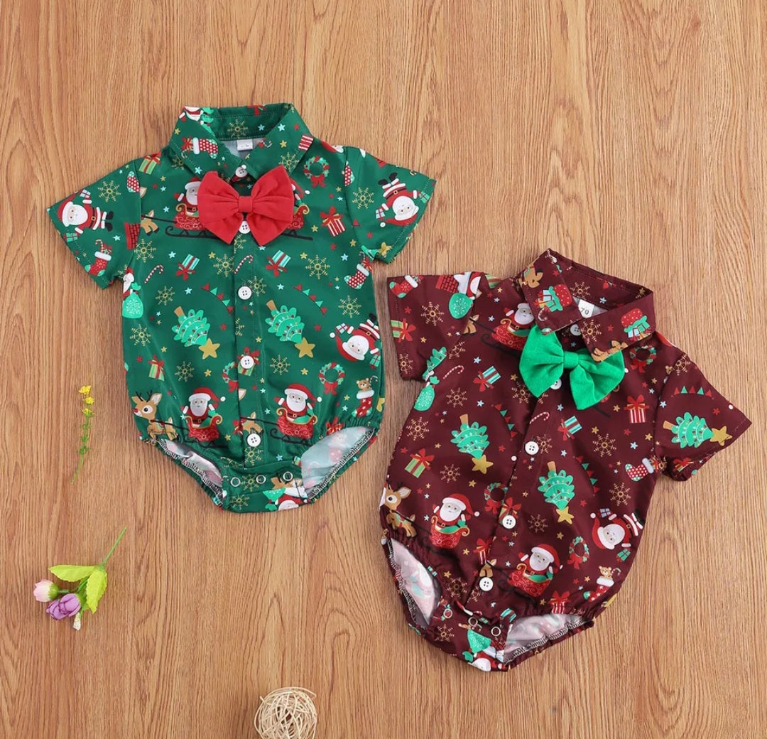 Forest Green Christmas Romper